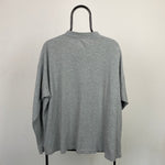 Retro Reebok Mock Neck Sweatshirt Grey Medium