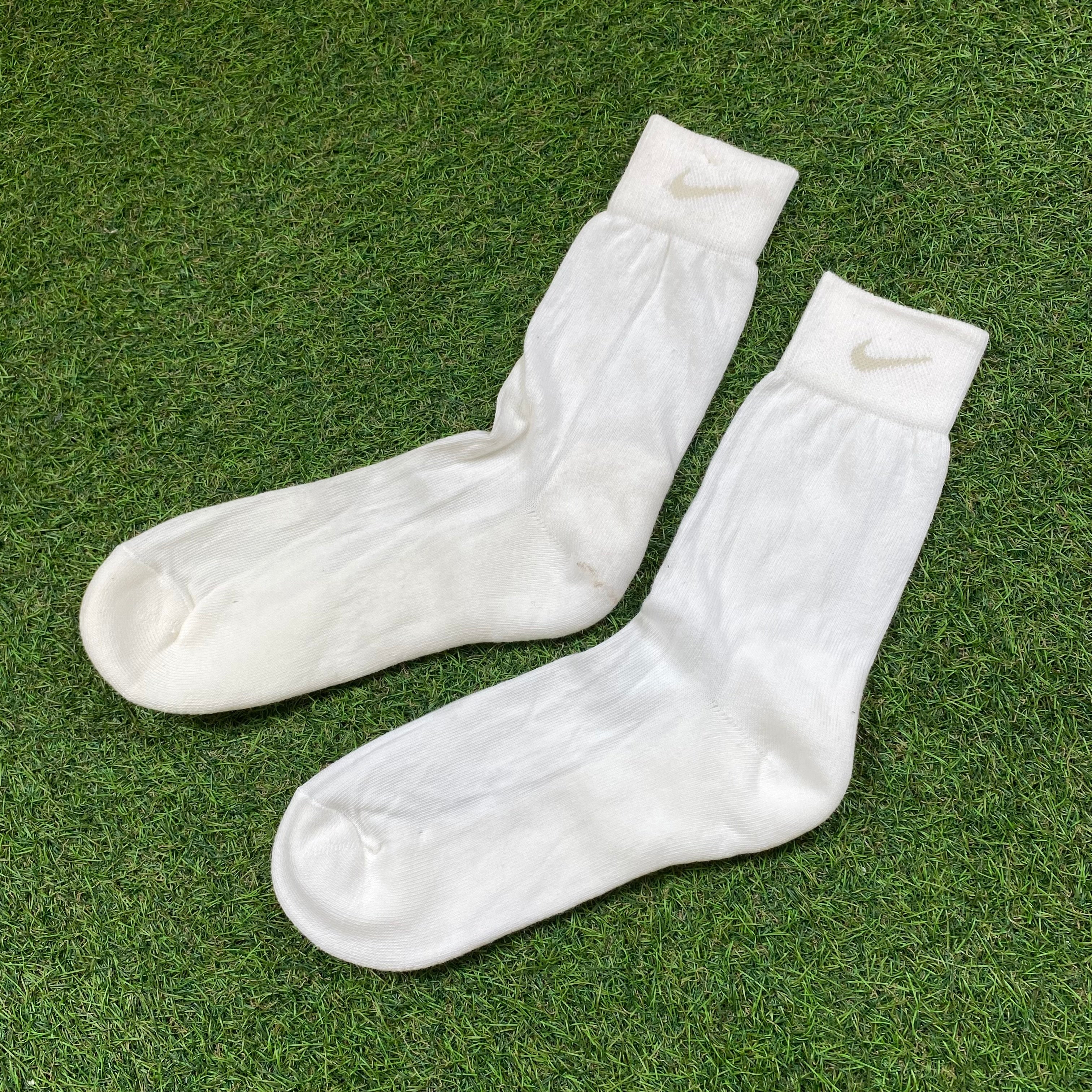 Vintage Nike Comfy Socks White UK6 - 12