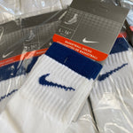 Vintage Nike Basketball Socks White Blue
