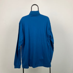 Vintage Nike Mock Neck Sweatshirt Blue Large