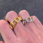 Adjustable Chain Link Ring Gold