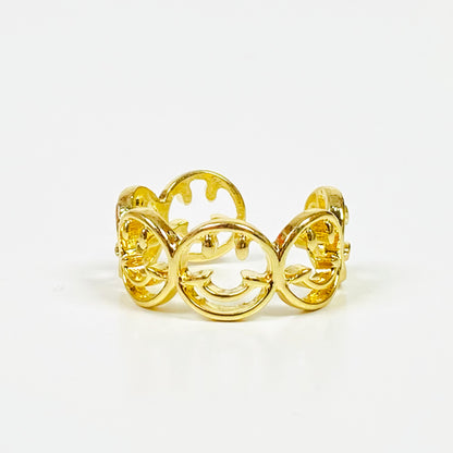 Adjustable Smiley Ring