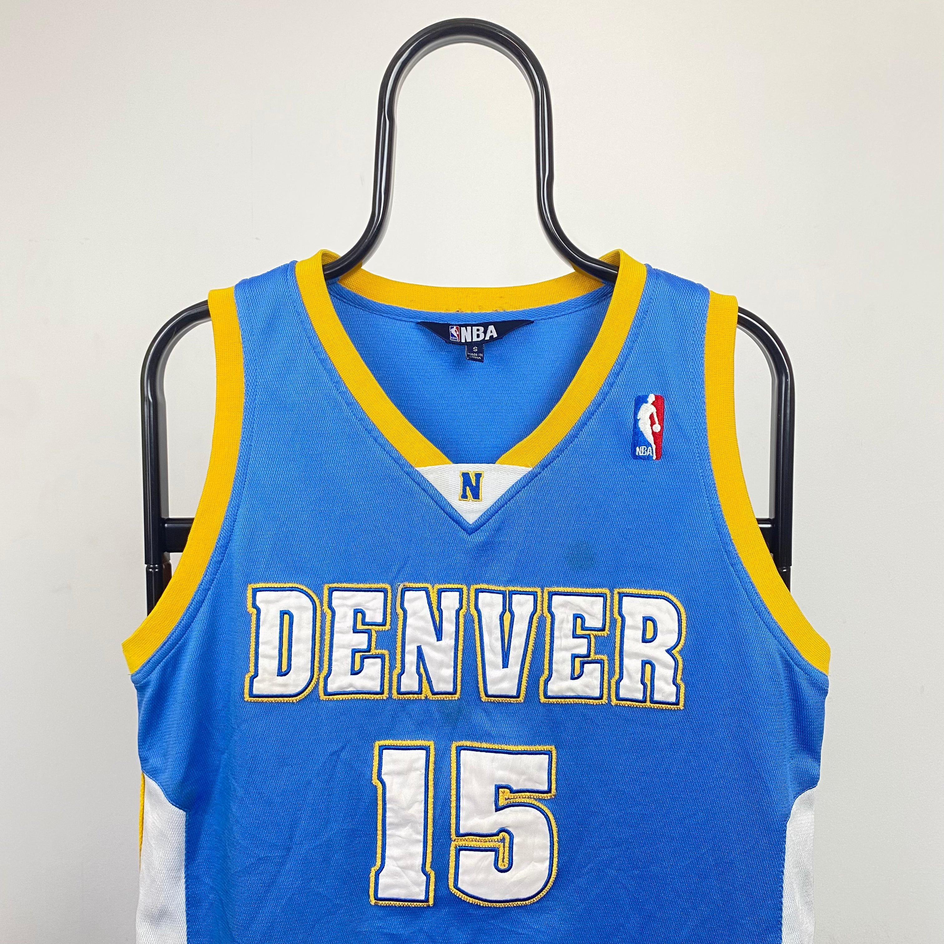 Retro Denver Nuggets Anthony Basketball Jersey Vest Blue Small