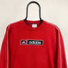 00s Adidas Sweatshirt Red XS