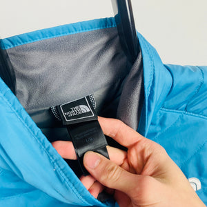 90s The North Face Puffer Gilet Jacket Blue Large