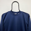 Vintage Nike Mock Neck Longsleeve T-Shirt Blue Small
