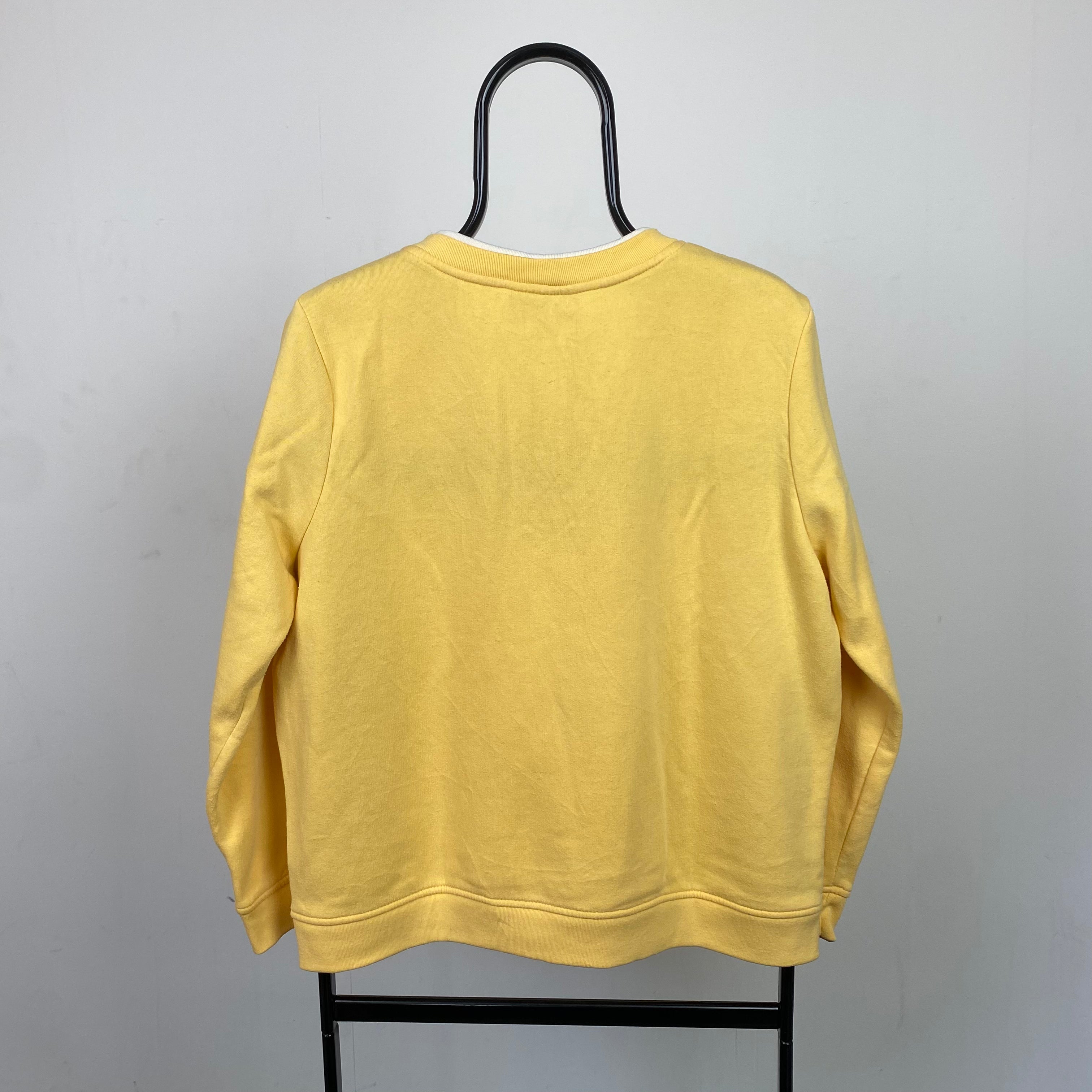 Retro 90s Flower Sweatshirt Yellow Medium