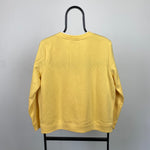 Retro 90s Flower Sweatshirt Yellow Medium