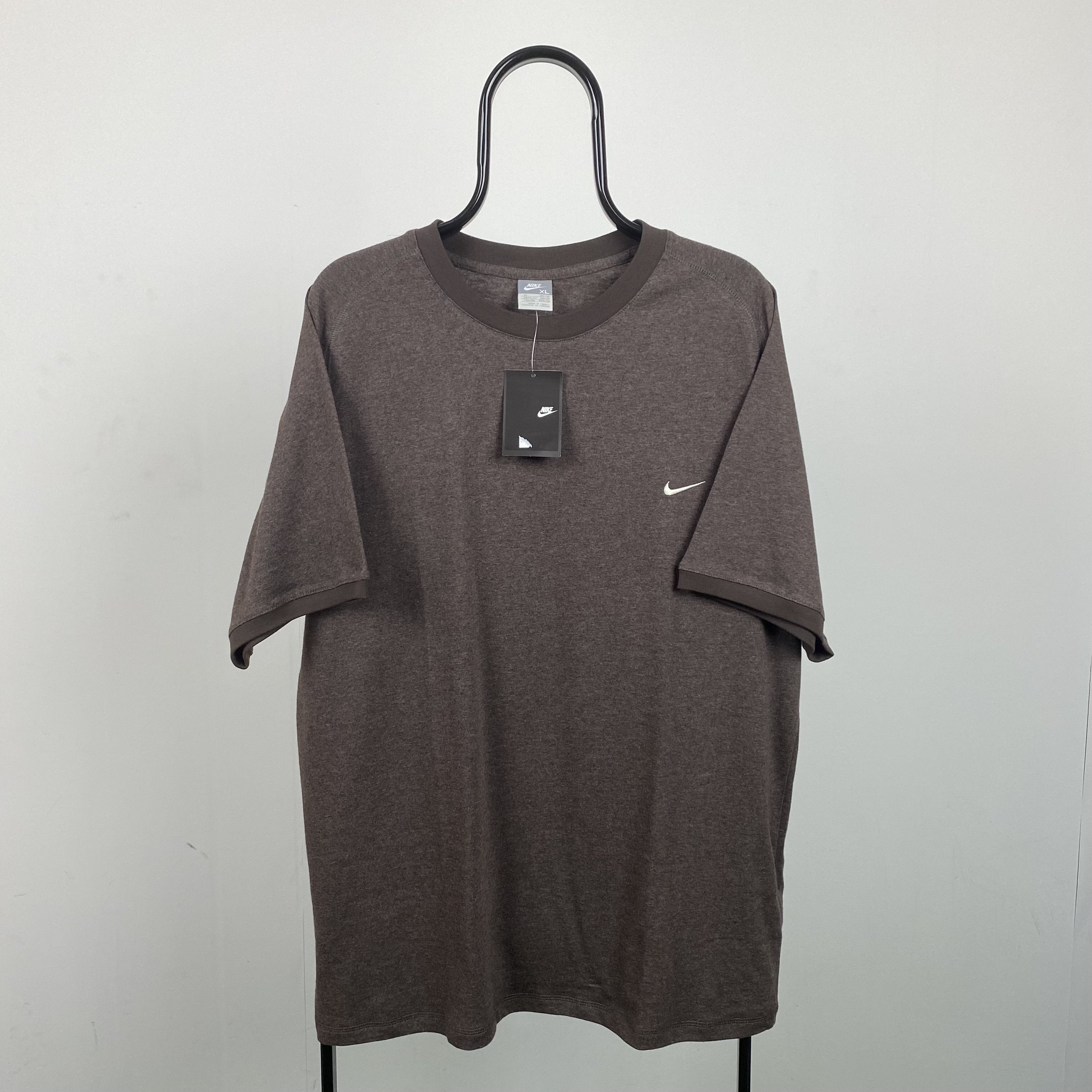 Vintage Nike T-Shirt Brown Small