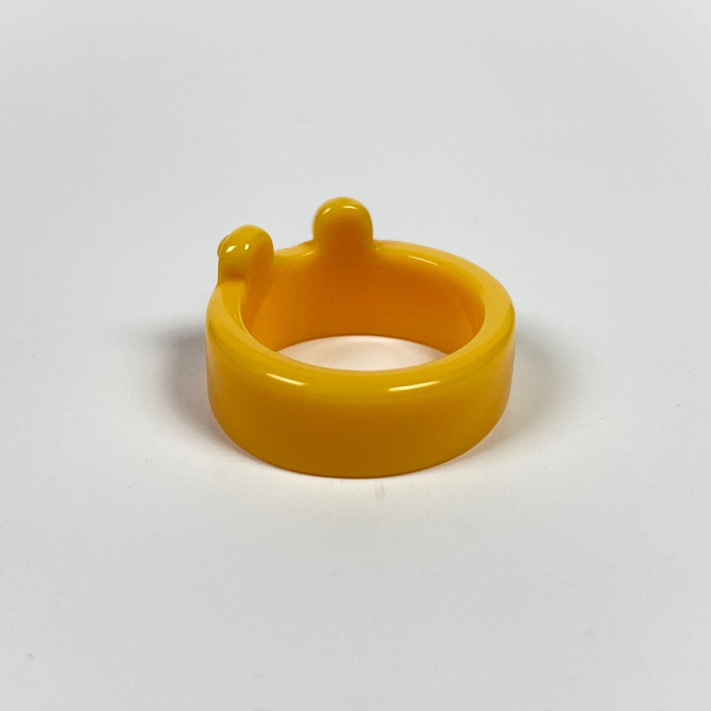 Retro Chunky Bear Ring Yellow