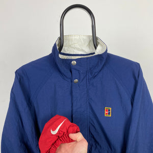 90s Nike Challenge Court Windbreaker Jacket Blue Medium