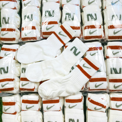 Nike Socks 3 Pack Striped White