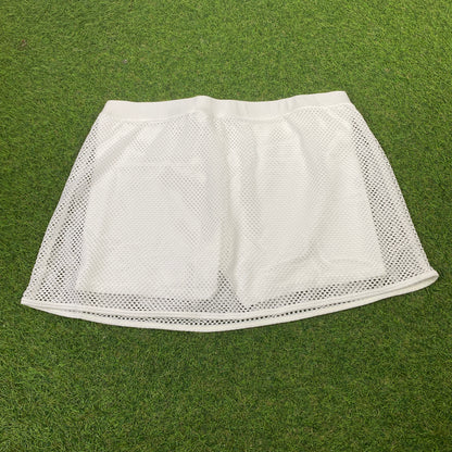 00s Nike Mesh Tennis Skirt Skort White Large