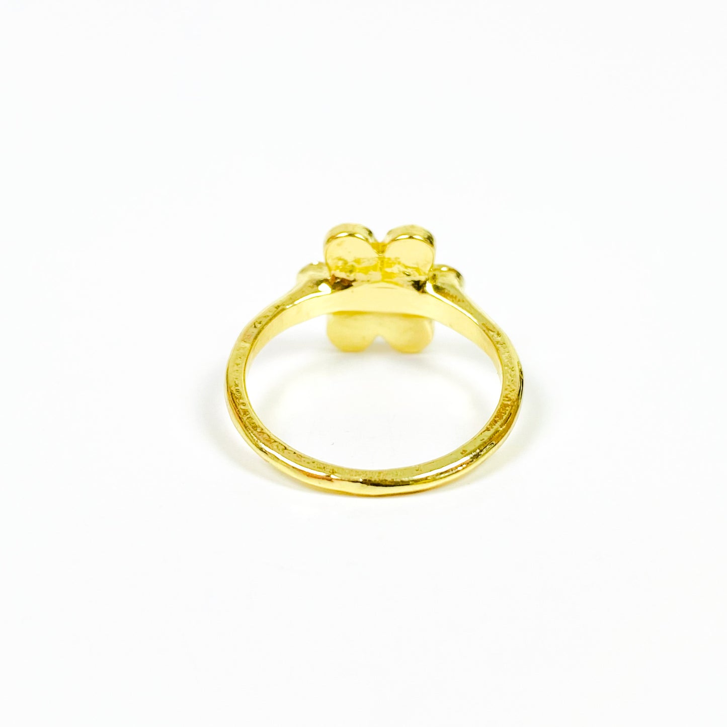 Vintage Flower Signet Ring Gold
