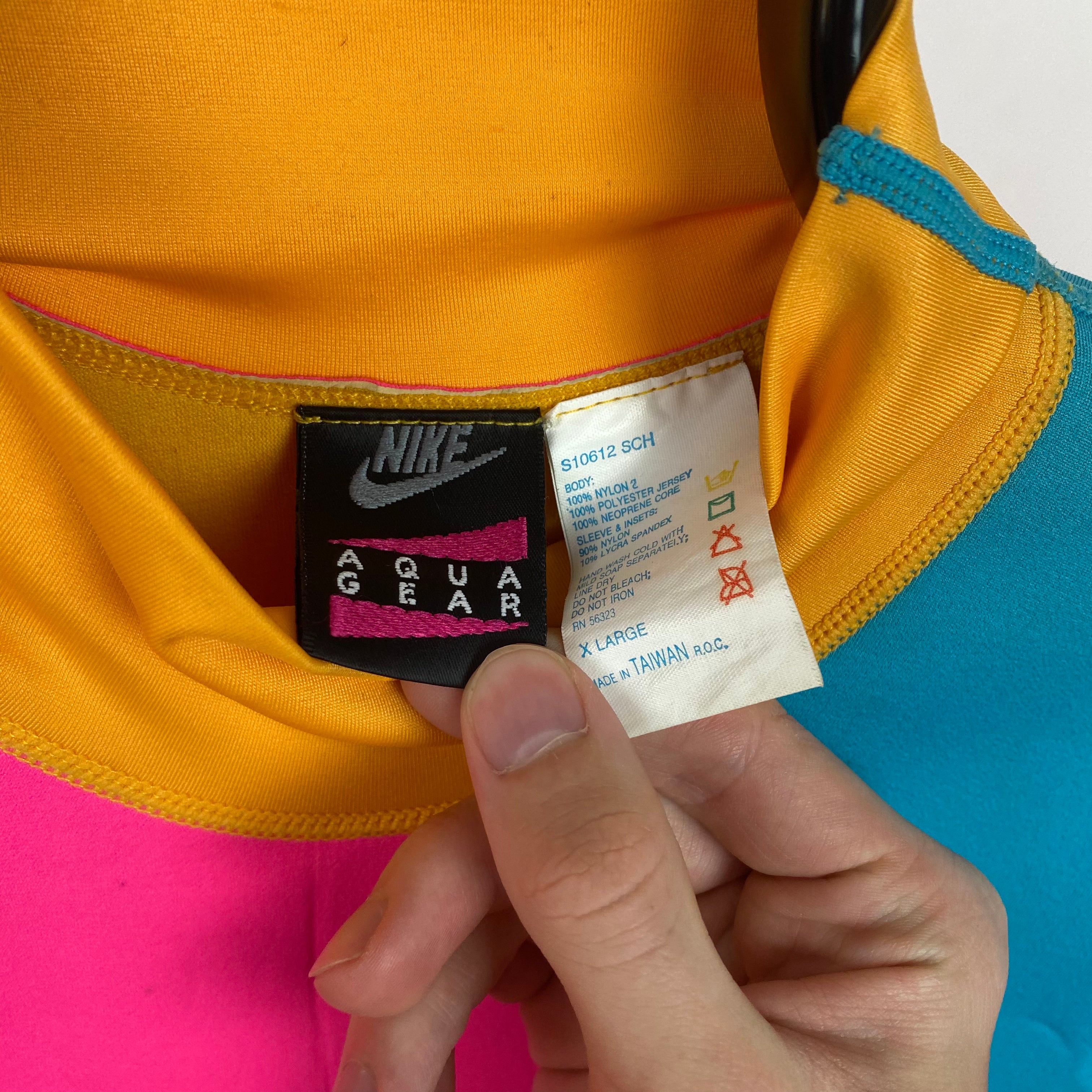 90s Nike Aqua Gear Surf T-Shirt Pink XL