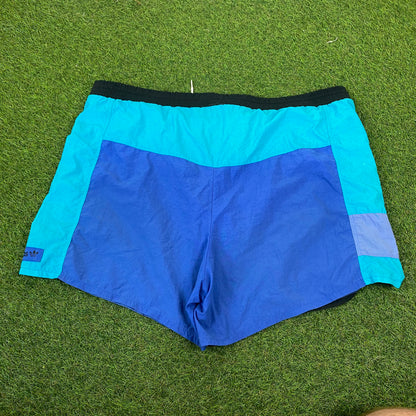 Vintage Adidas Wave Shorts Blue XL