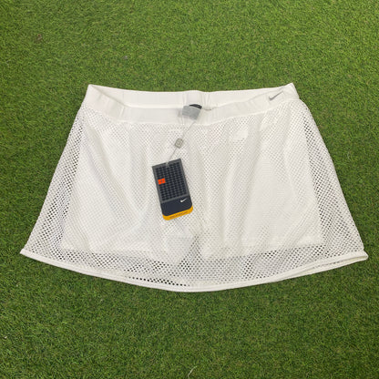 00s Nike Mesh Tennis Skirt Skort White XS