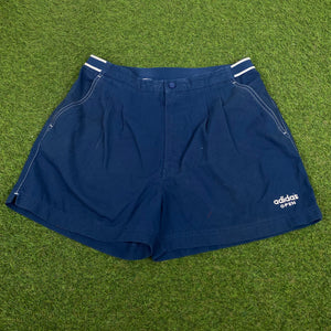90s Adidas Tennis Open Shorts Blue Large