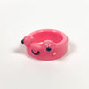 Retro Chunky Frog Ring Pink