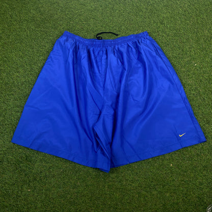 90s Nike Nylon Shorts Blue XL