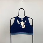 Vintage Nike Women’s Sports Bra T-Shirt Blue Large