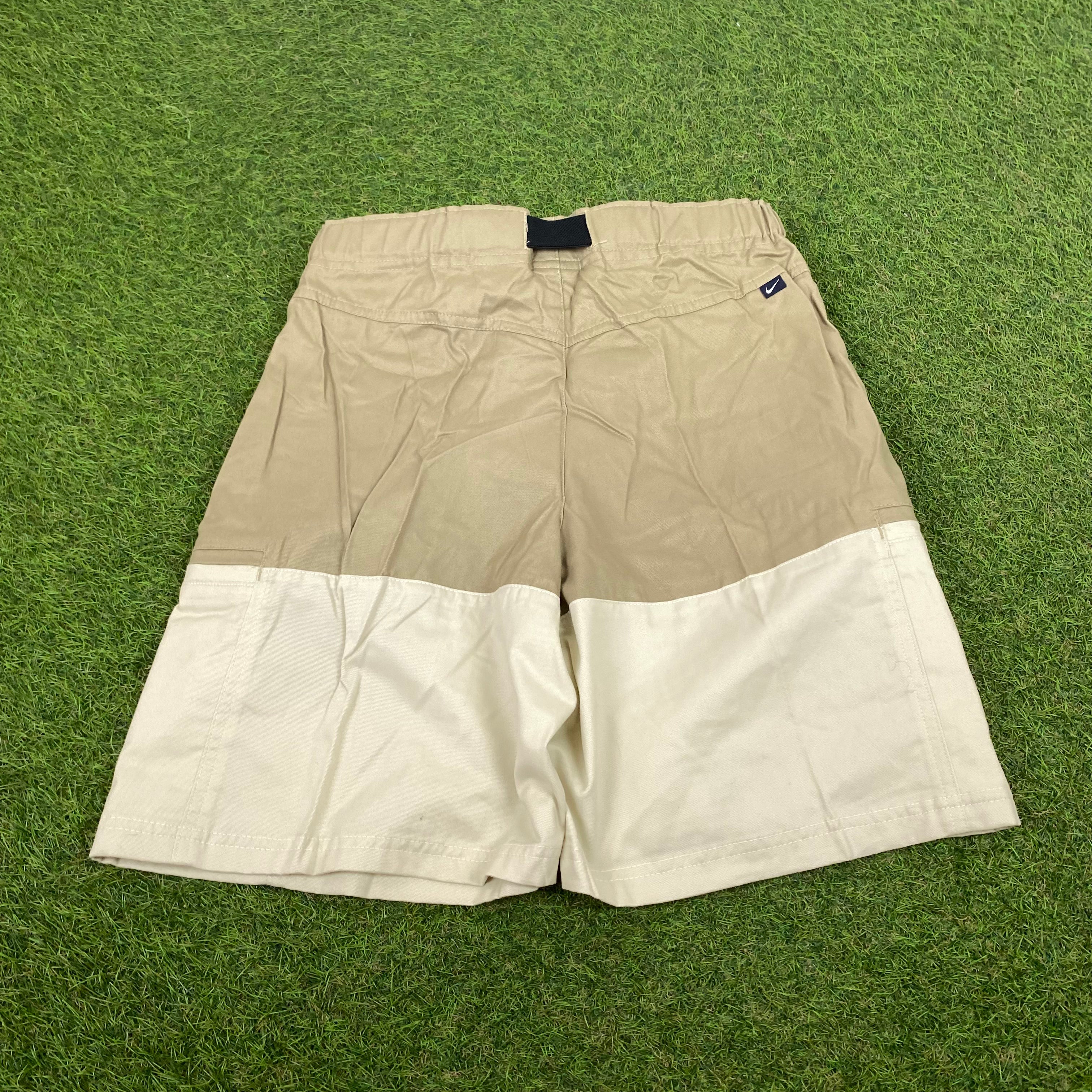 00s Nike Belted Cargo Shorts Brown XS