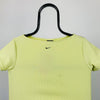 Vintage Nike Ribbed Crop T-Shirt Pastel Green Large