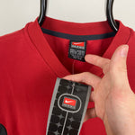 00s Nike Football Shirt T-Shirt Red Large