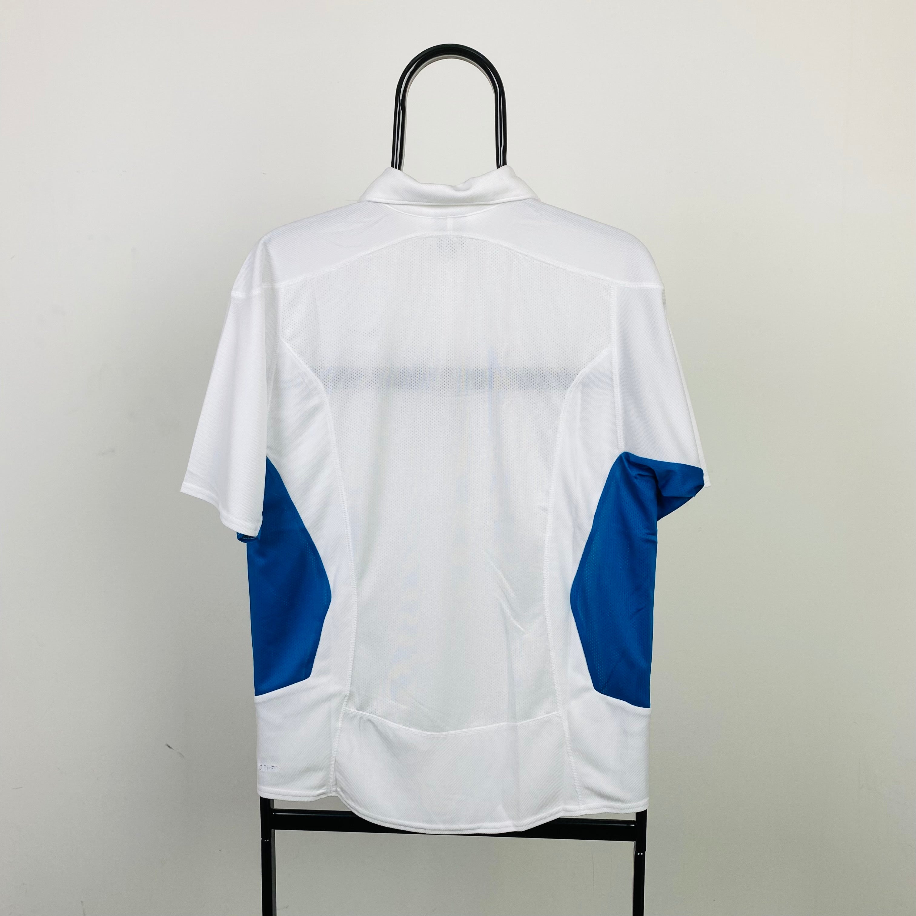 Vintage Nike 1/4 Zip Tennis T-Shirt White Small