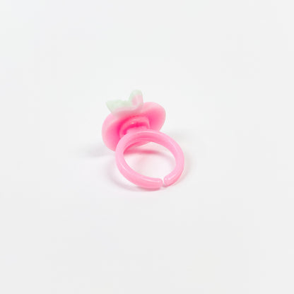 Vintage Retro Adjustable Apple Ring Pink