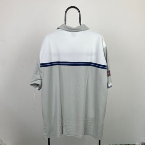 90s Nike Challenge Court Polo T-Shirt Grey XL