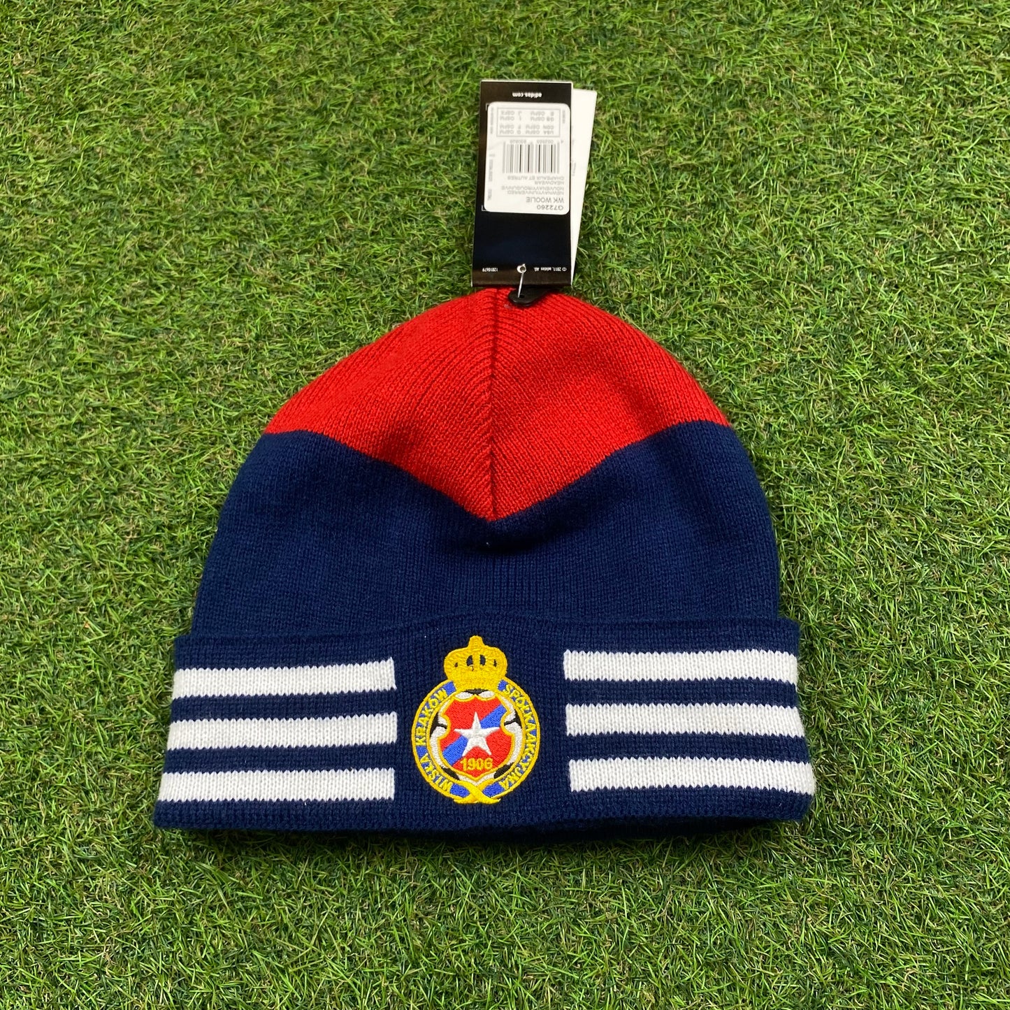 Vintage Adidas Wisla Krakow Beanie Hat Blue