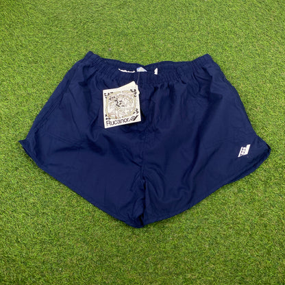 Retro Nylon Sprinter Shorts Blue Large