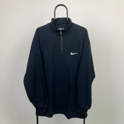 90’s Nike 1/4 Zip Sweatshirt Black Large