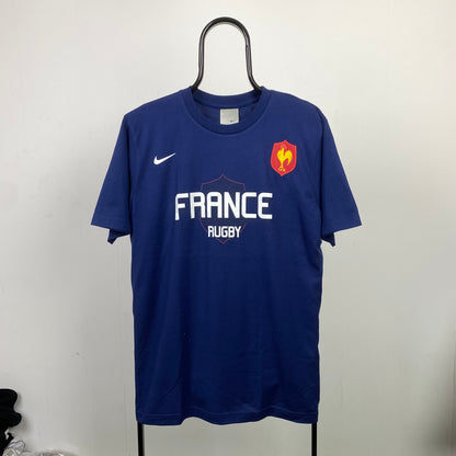 00s Nike France Rugby T-Shirt Blue Large