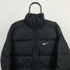 90s Nike Down Puffer Jacket Black XS