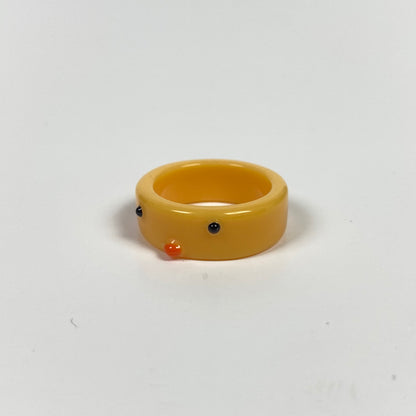 Retro Chunky Chick Ring Yellow