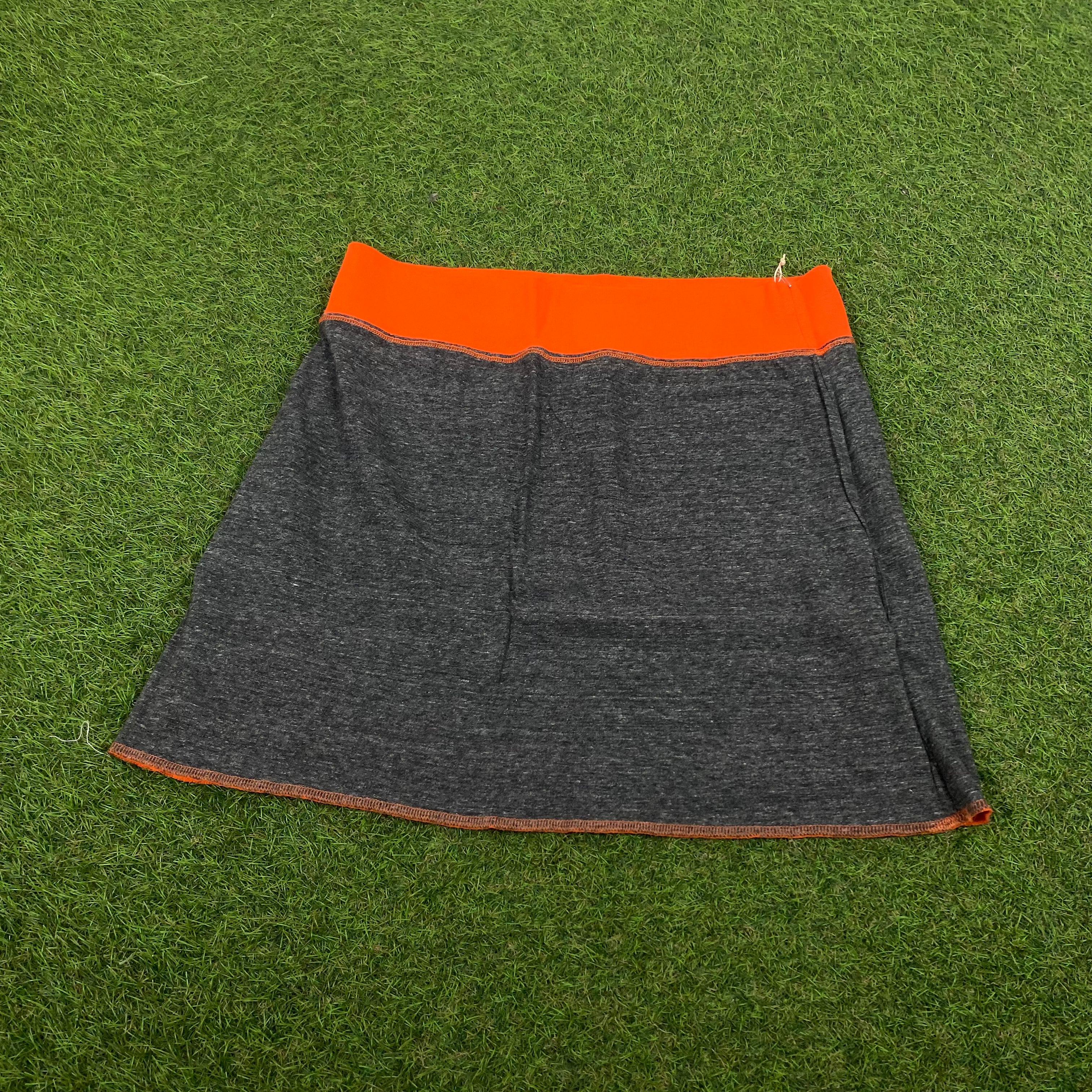 90s Nike Reversible Skirt Orange Grey Large Clout Closet