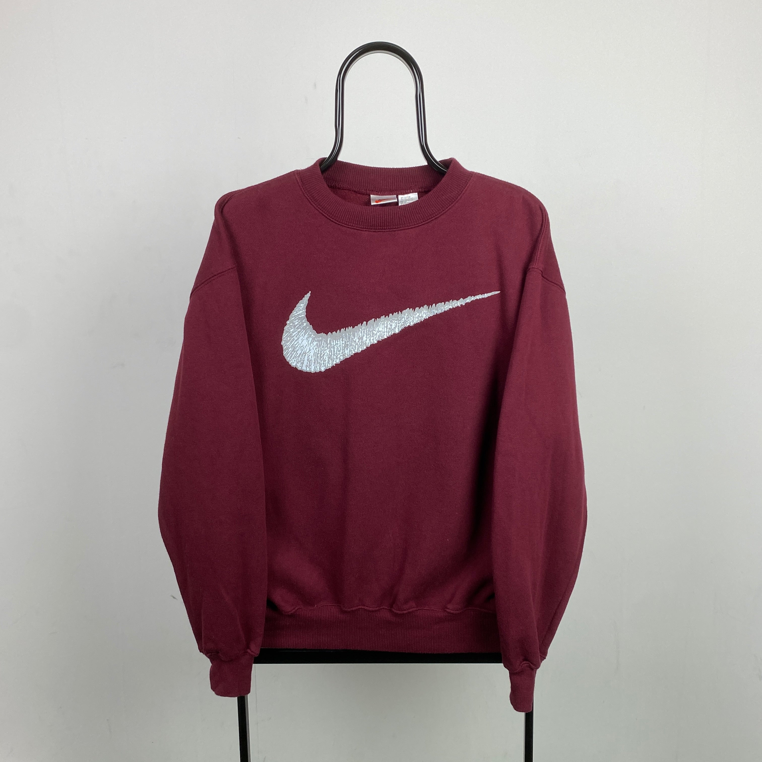 90s Nike Sweatshirt Red Medium