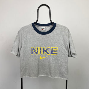 90s Nike Cropped T-Shirt Grey Small