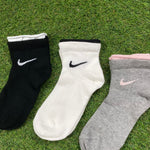 Vintage Nike Socks 3 Pack Colour UK12-5