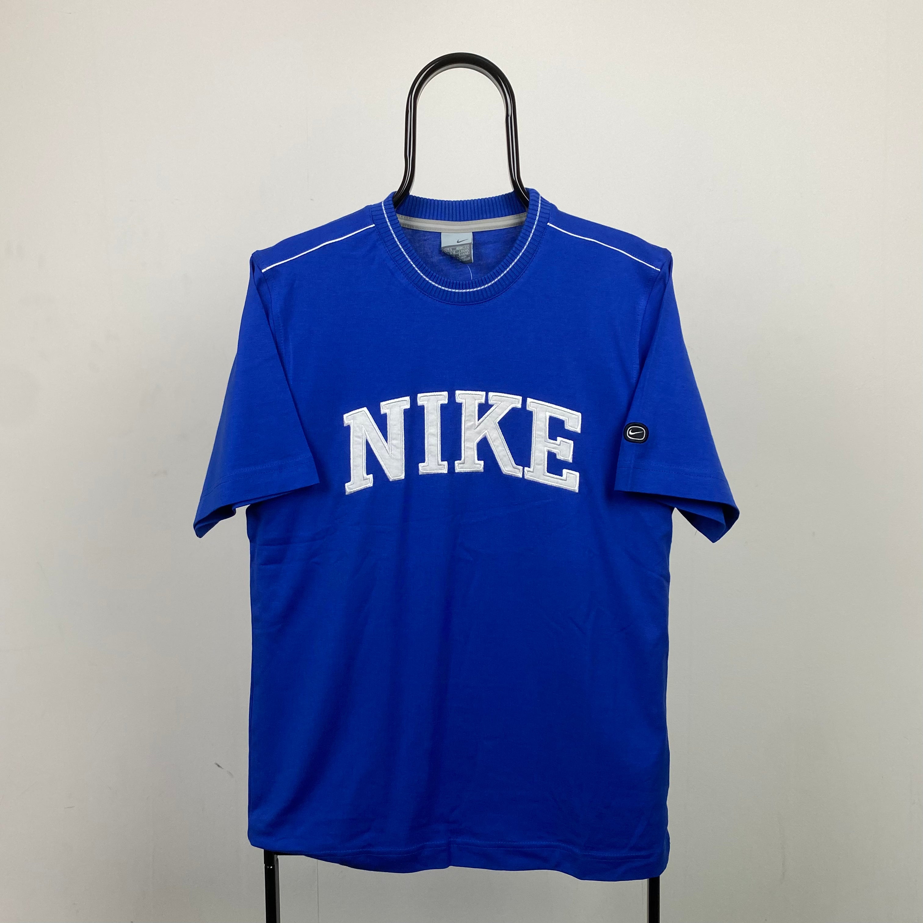 00s Nike College T-Shirt Blue Small