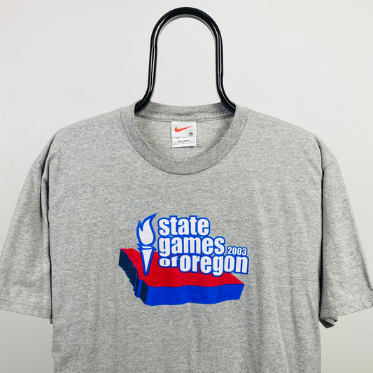 00s Nike Oregon T-Shirt Grey Medium