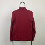 Vintage Nike Mock Neck Sweatshirt Red Medium