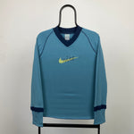 00s Nike Long Sleeve T-Shirt Blue Small