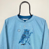 Retro Owl Sweatshirt Blue Small