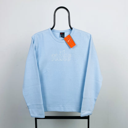 90s Nike Sweatshirt Baby Blue Medium