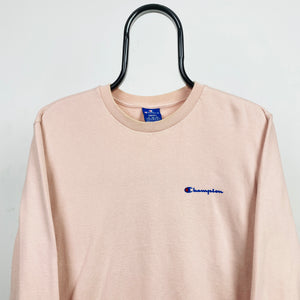 Retro Champion Sweatshirt Light Pink Small