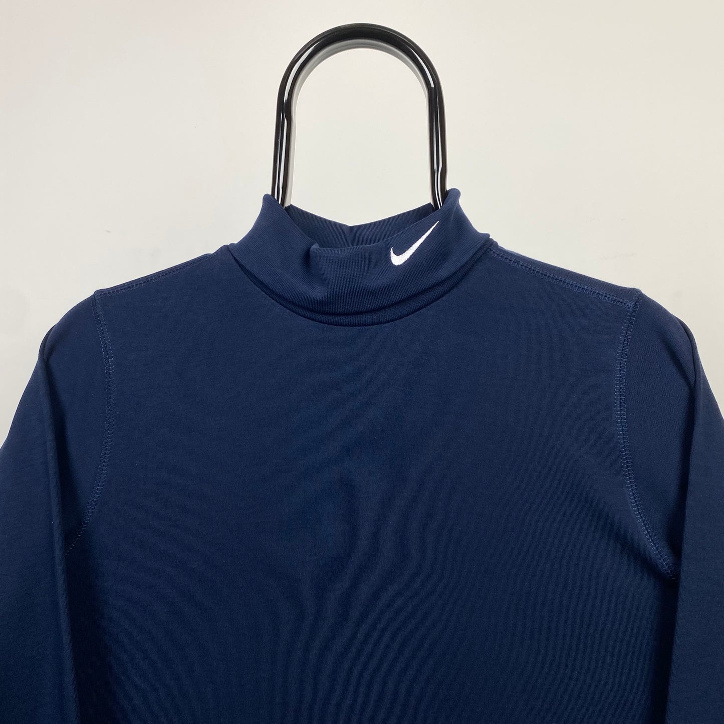 90s Nike Mock Neck Sweatshirt Blue XS