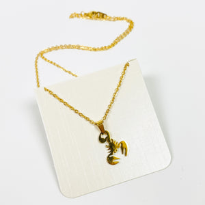 Scorpion Charm Necklace Chain Gold – Clout Closet